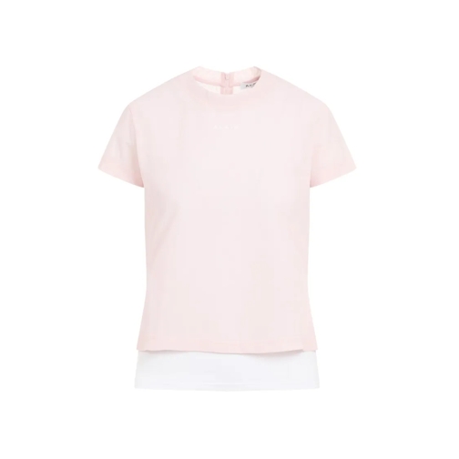 Alaia T-Shirts Pink And White Layered T-Shirt Pink