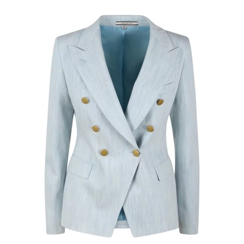 Tagliatore Light Denim Double-Breasted Jacket Blue 