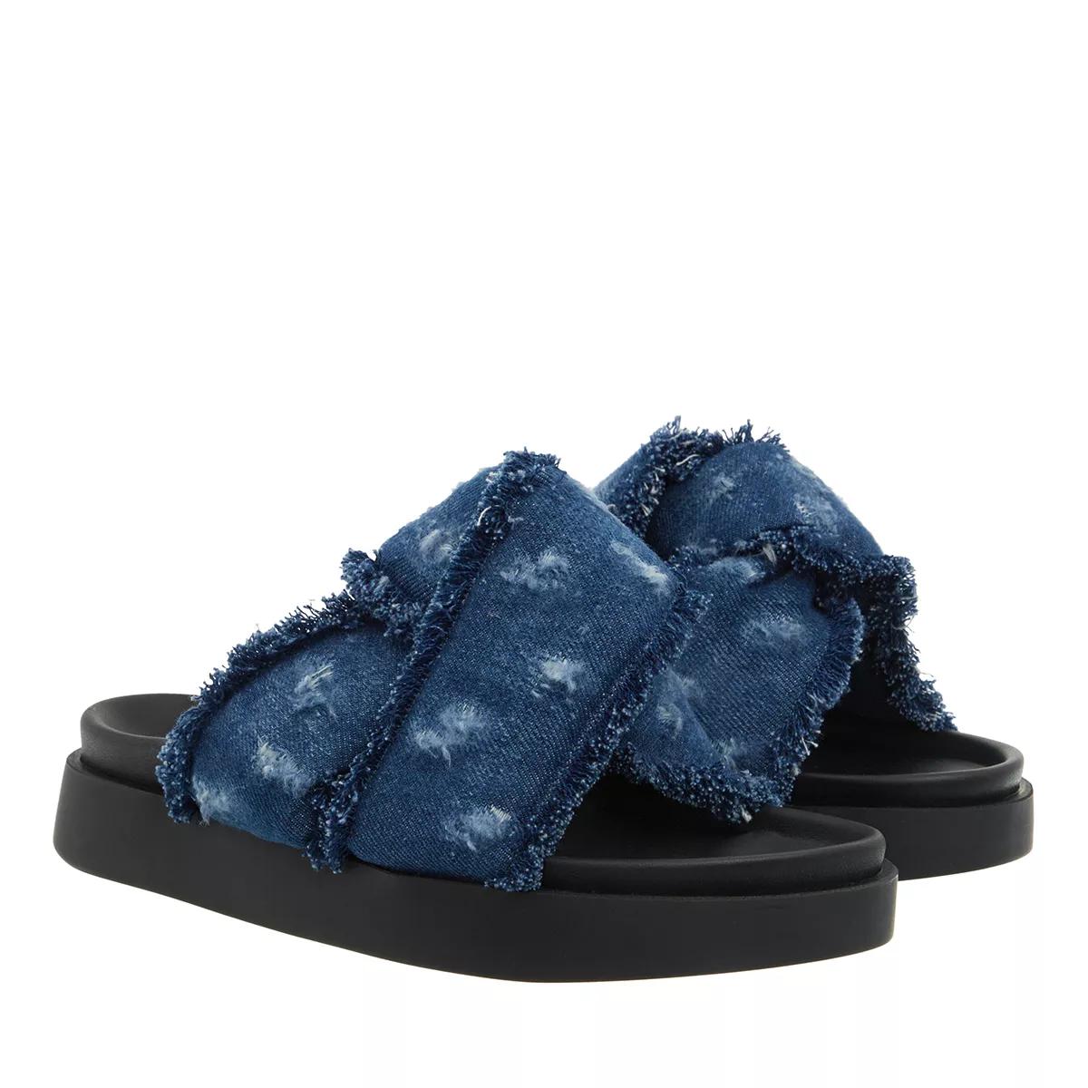 INUIKII Slipper & Pantoletten - Soft Crossed Jeans - Gr. 36 (EU) - in Blau - für Damen