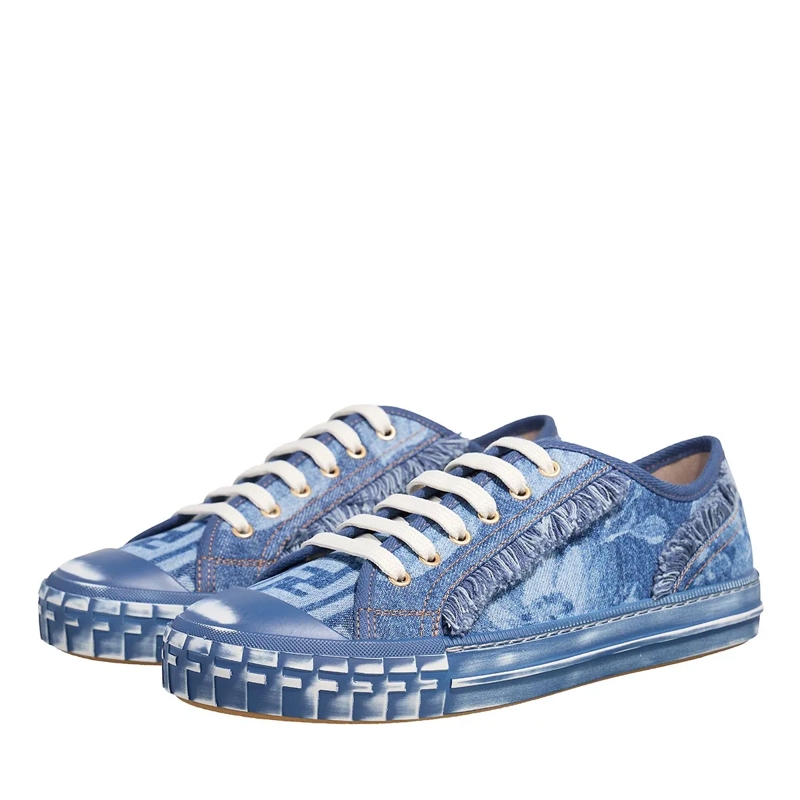 Fendi Low-Top-Sneaker Domino Sneaker Denim Blue(Image 3)