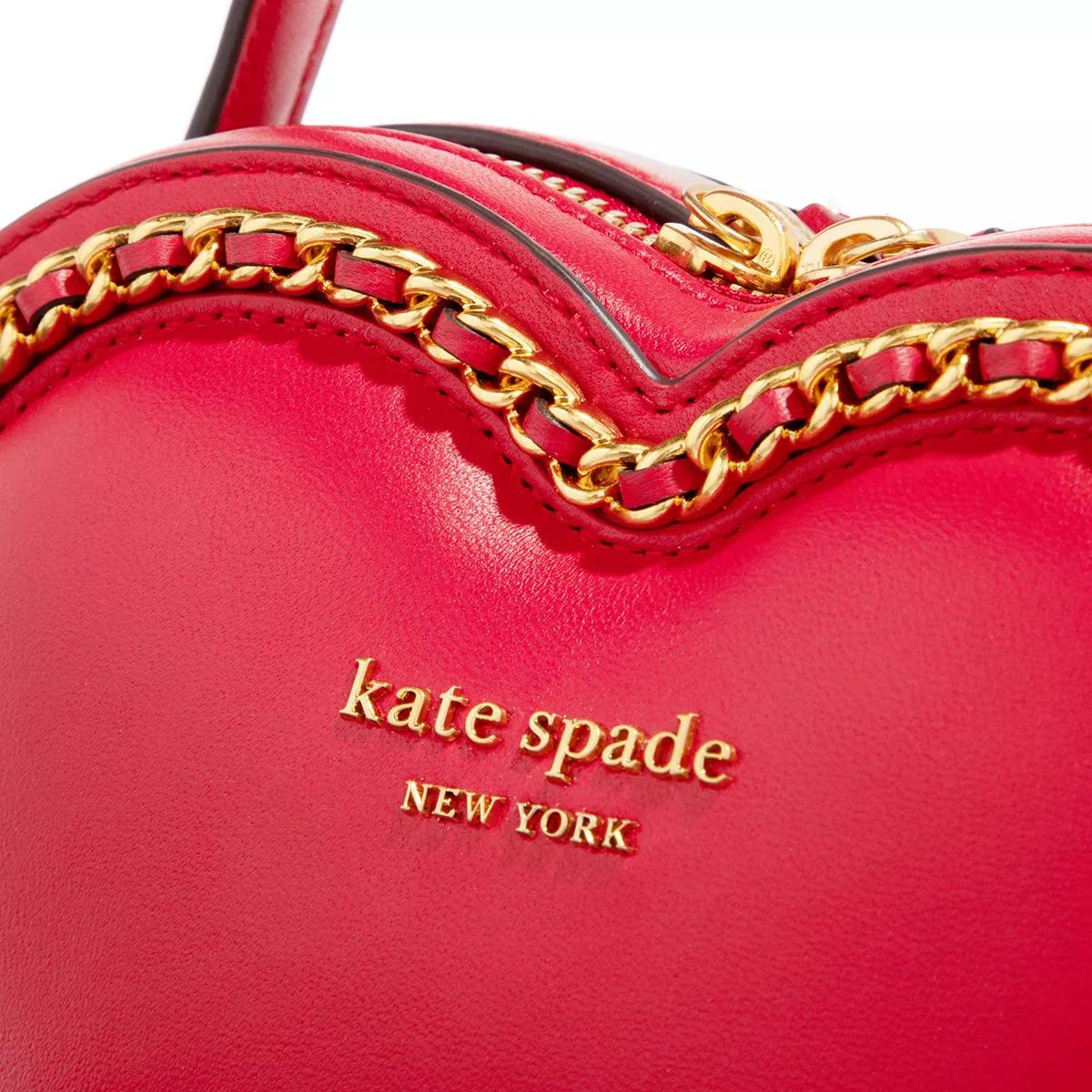 Kate Spade New York Amour Smooth Leather 3D Heart Crossbody Bag - Lingonberry
