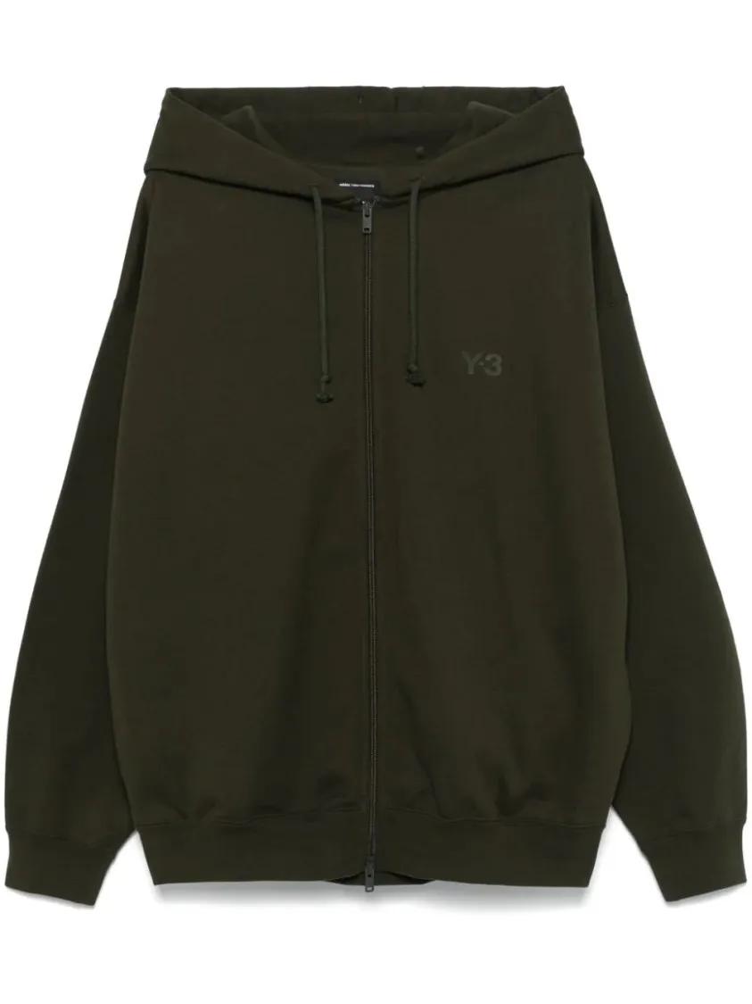 Y-3 - Fl Zip Hoodie - Größe S - grün