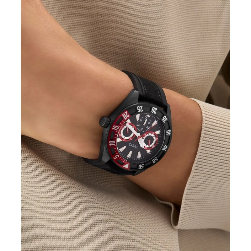 Guess Quarzuhr Quarz-Analoguhr Letterman schwarz(Image 3)