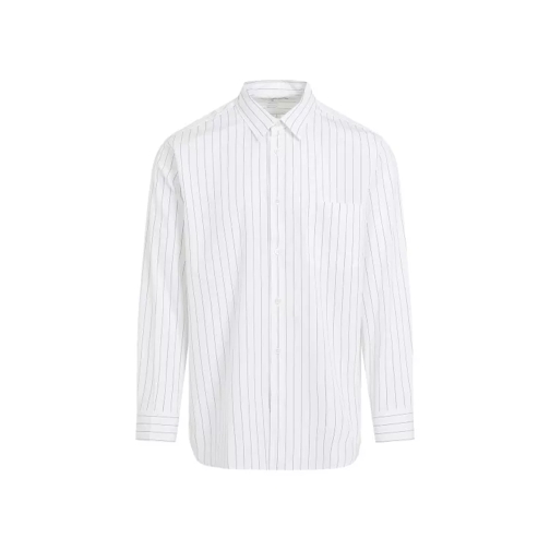 Comme des Garcons White Striped Poplin Shirt White 