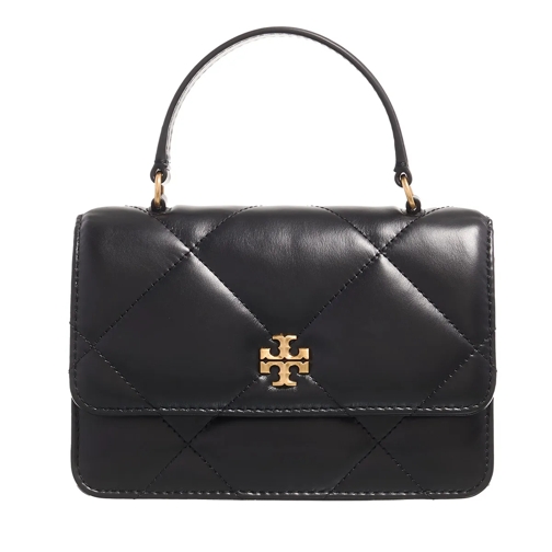 Tory Burch Wallet On A Chain Kira Diamond Quilt Mini Top Handle Chain Wallet Black