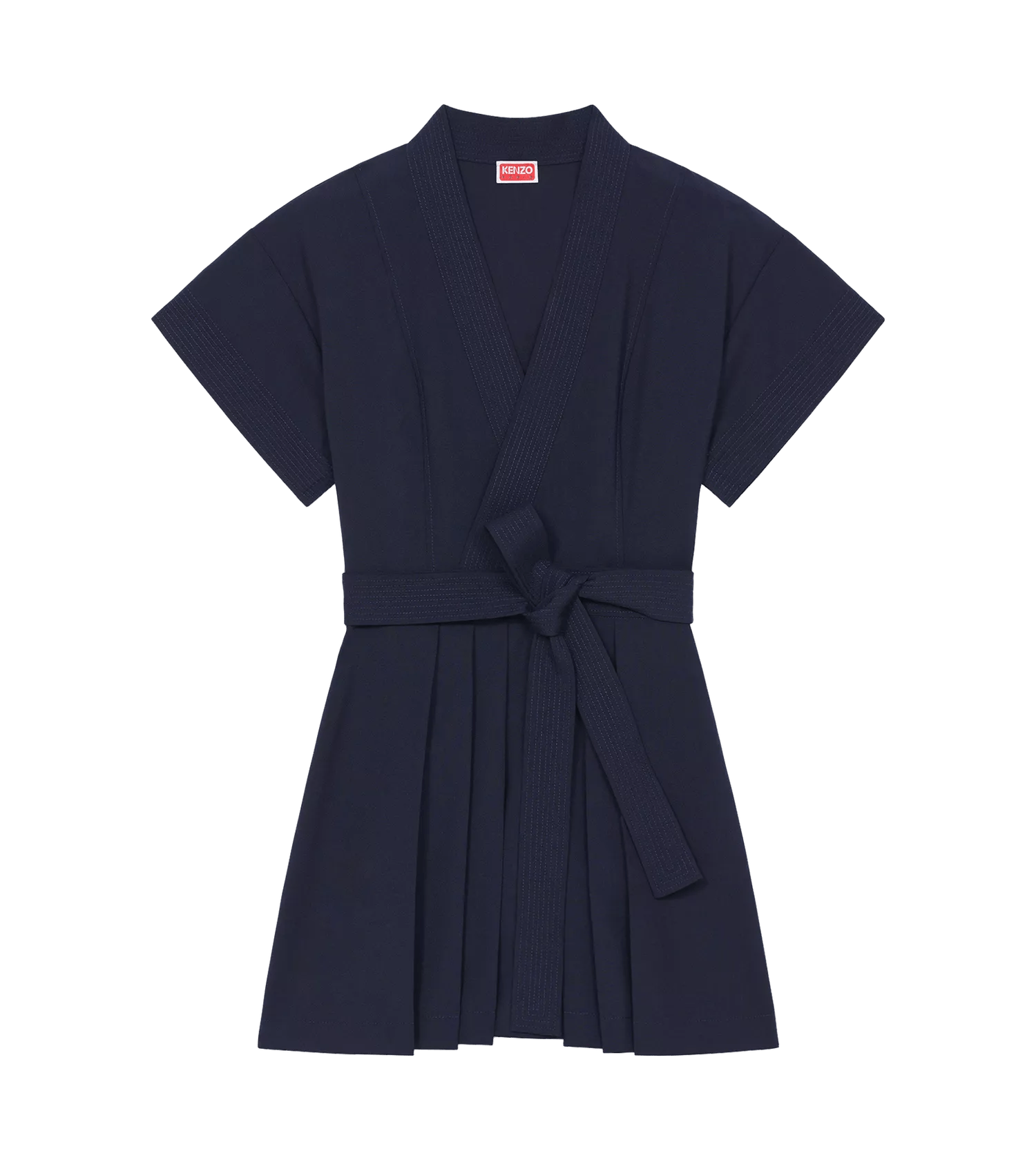 Kenzo - Minikleid im Kimonodesign - Größe 34 - blue