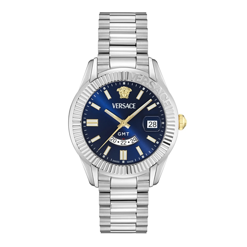 Versace Quarzuhr Gmt Quarz-Analoguhr Versace Apodis silber