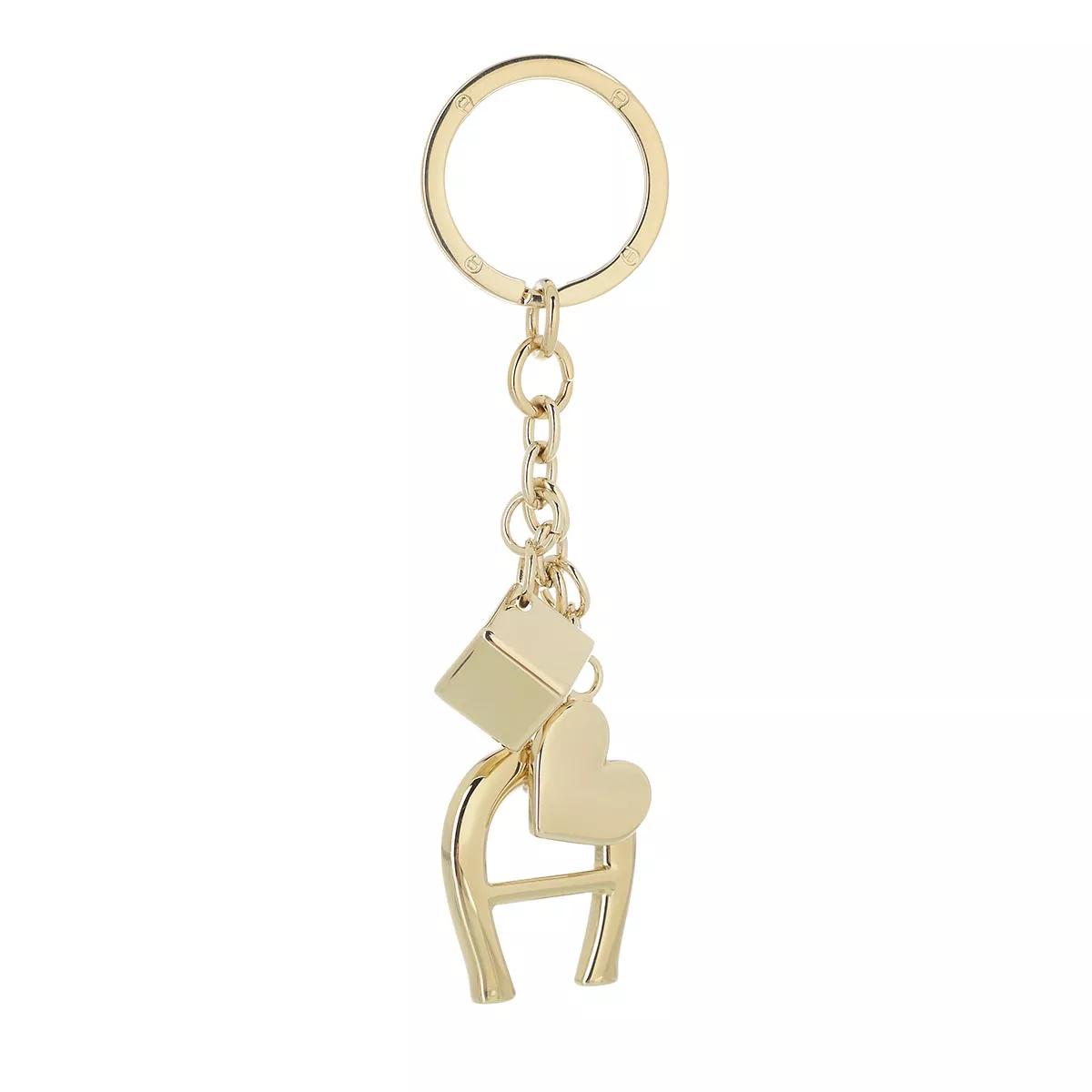 AIGNER Keyrings charms | metal Gold pendant Schlüsselanhänger