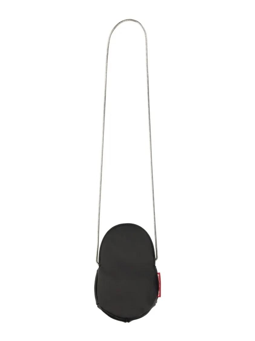 Moschino Hobo bags Pleated Mini Bag With Adjustable Chain Strap in zwart