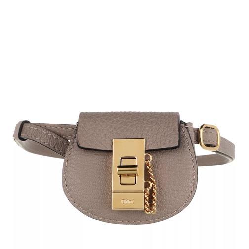 Chloé Drew Mini Bracelet Bag Calfskin Motty Grey Crossbody Bag