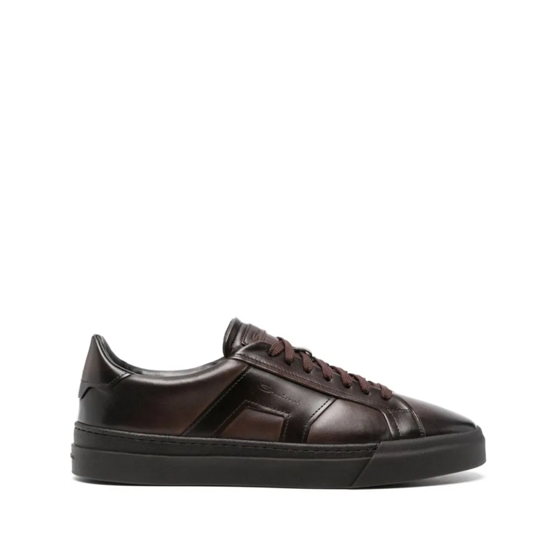 Santoni Lage-top sneaker Sneaker With Logo Brown
