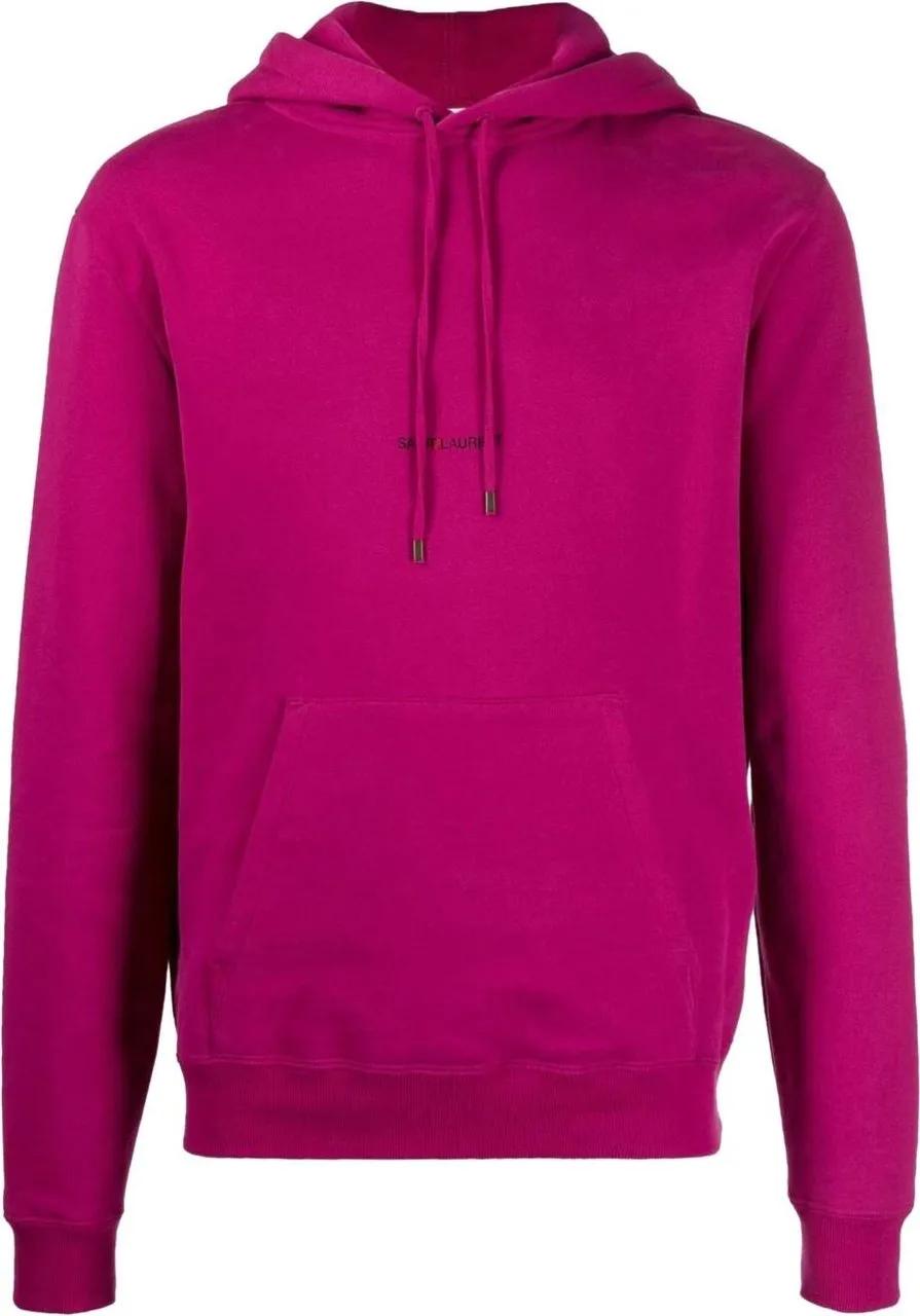 Thumbnail - Saint Laurent - Rive Gauche Logo Hoodie - Größe L - rosa