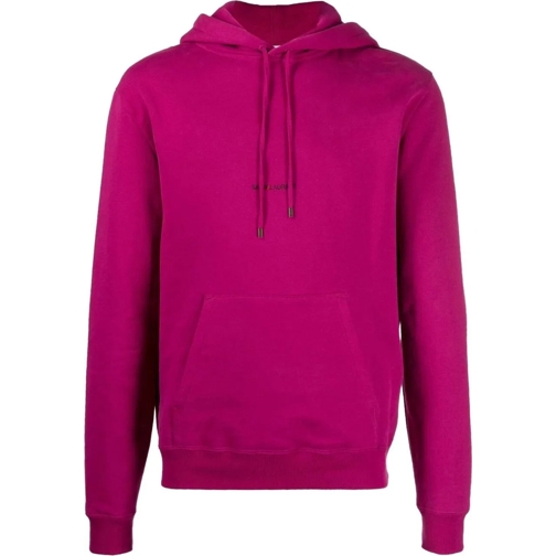 Saint Laurent  Rive Gauche Logo Hoodie rose