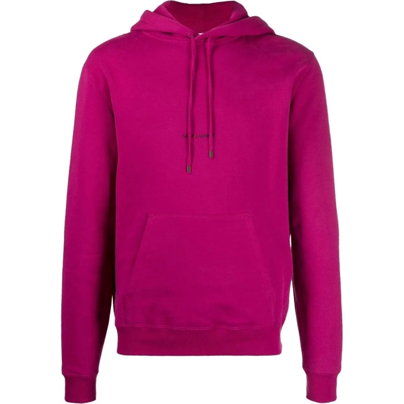Saint Laurent  Rive Gauche Logo Hoodie rose