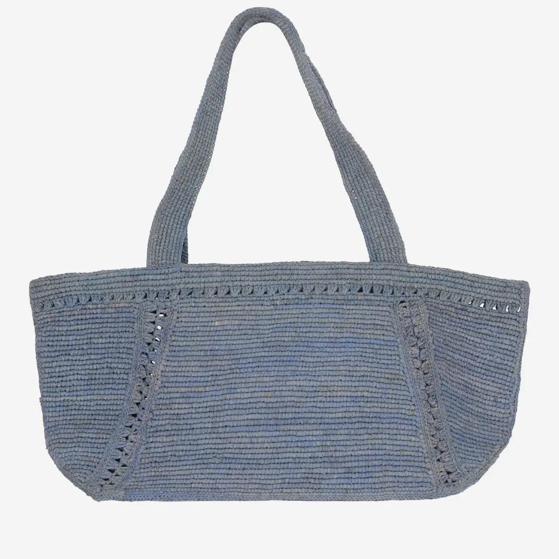 Patou Shoppers & Totes Raffia Tote With Embroidered Logo in blauw