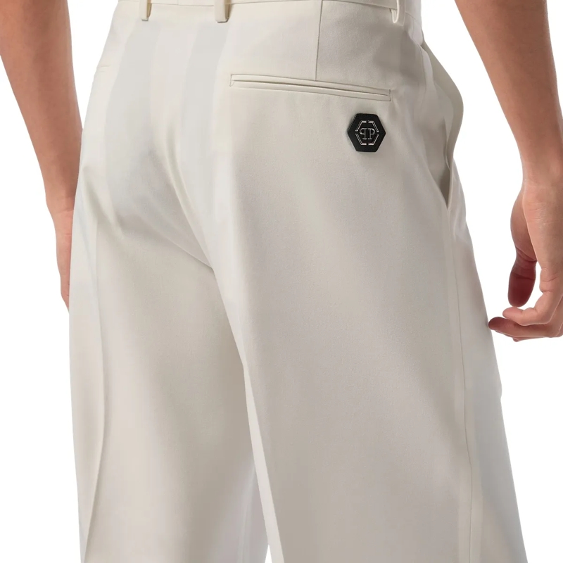 Philipp Plein Hose Hose Mit Weitem Bein weiss(Image 5)