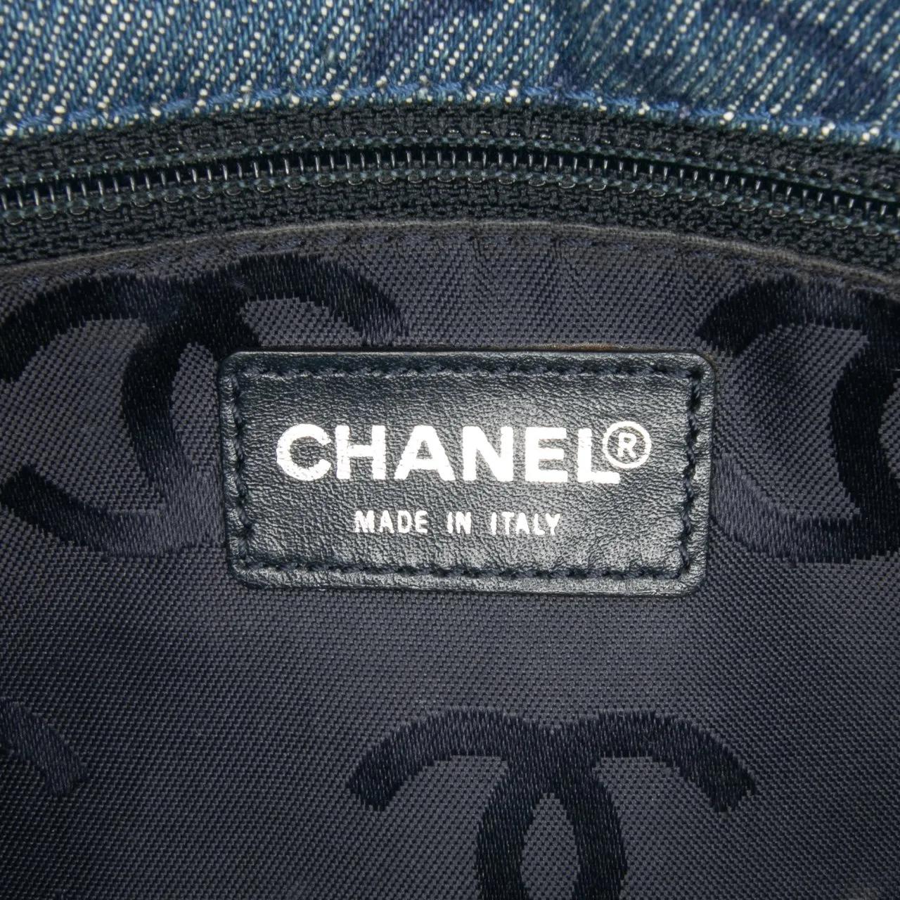 Thumbnail - Chanel Hobo Bags - CC Printed Denim Single Flap - Gr. unisize - in Blau - für Damen