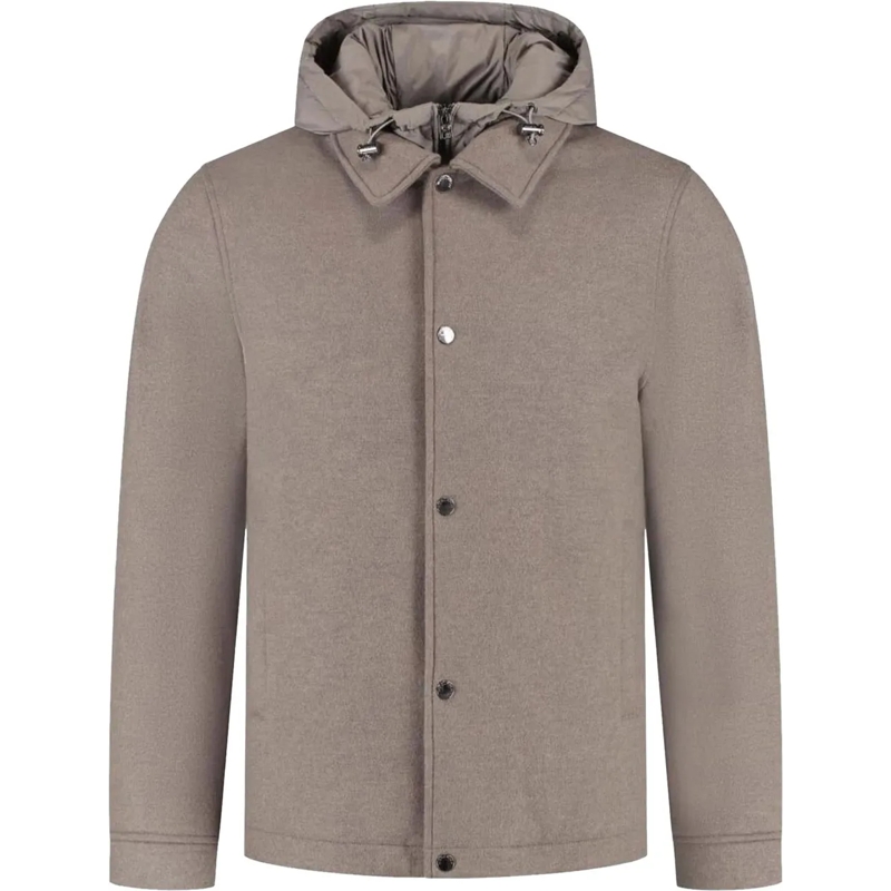 Woolrich Daunenjacke Heren Knitted Wool Jacket Bruin braun