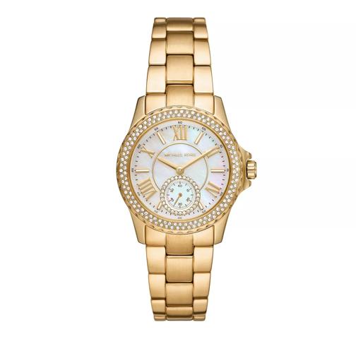Michael Kors Michael Kors Everest Three-Hand Stainless Steel Watch Gold Quartz Horloge