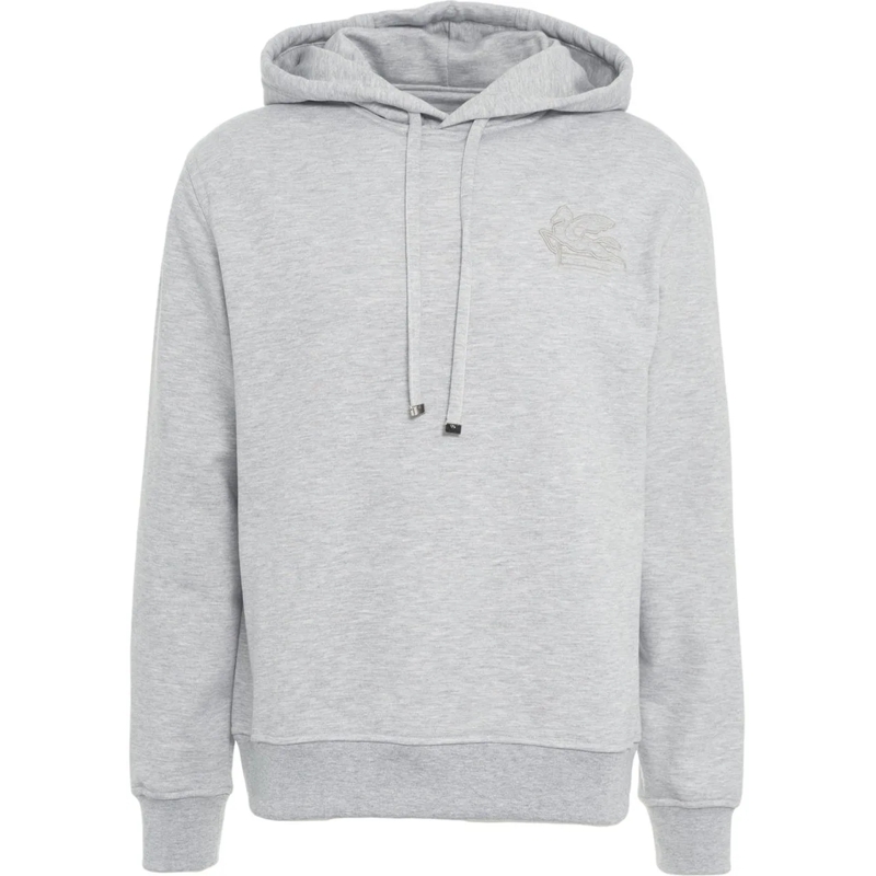 Etro  Hoodie with logo embroidery grau