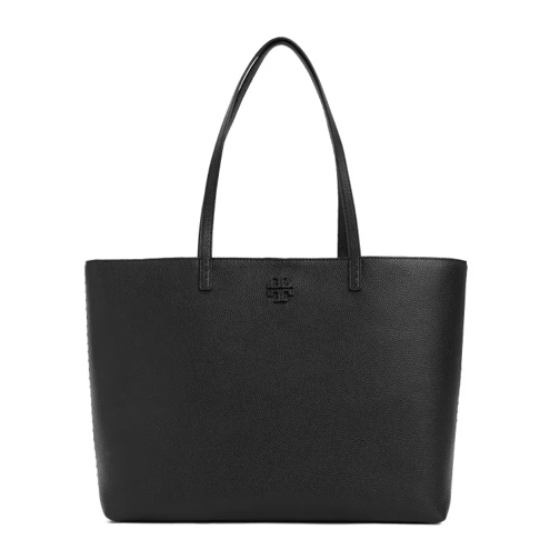 Tory Burch Black Calf Leather Mcgraw Tote Bag Black Tote