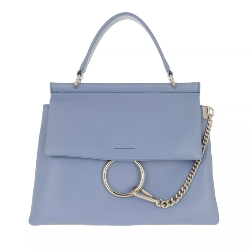Chloé Faye Top Handle Bag Leather Gentle Blue Schooltas