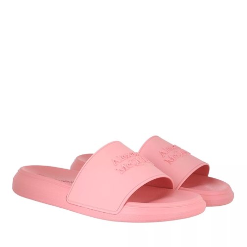 Alexander McQueen Slide Sandals Rose Slip-in skor
