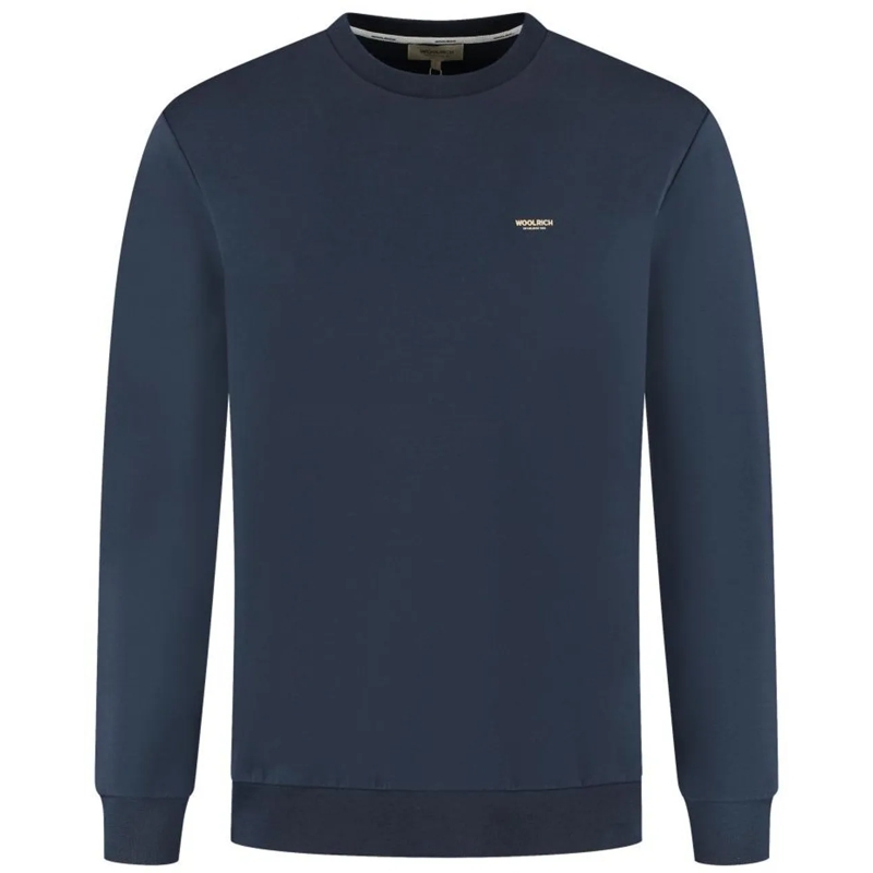 Woolrich  Logo Interlock Crewneck blau