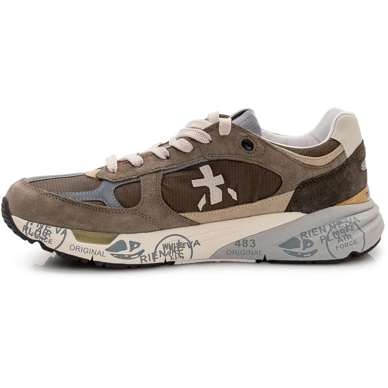 Premiata Sneaker basse Sneakers in Pelle e Tessuto taupe(Image 4)