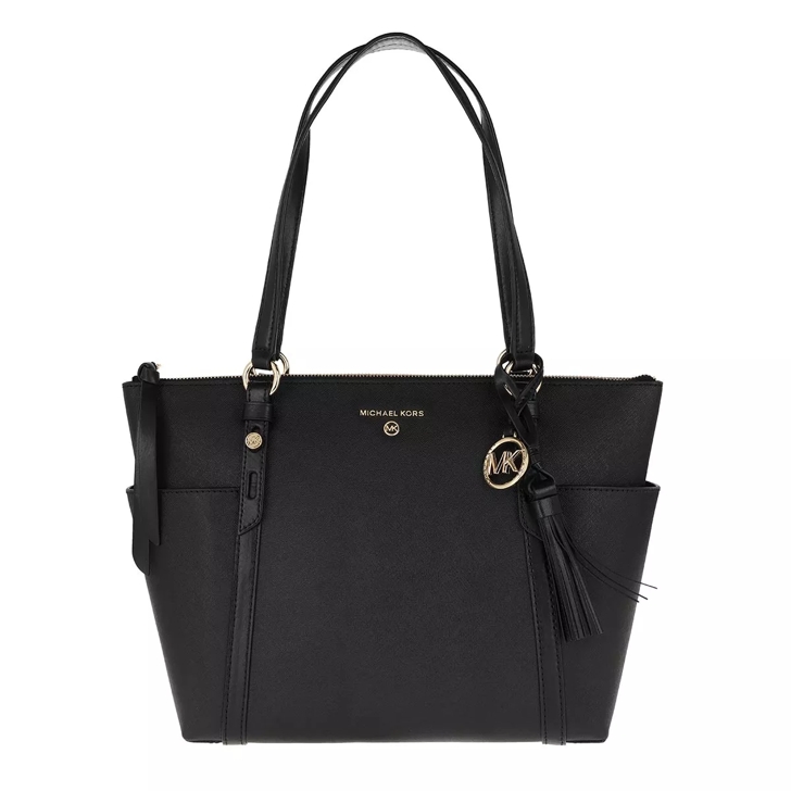 Michael Kors Sullivan Medium Top Zip Tote Black Fourre tout