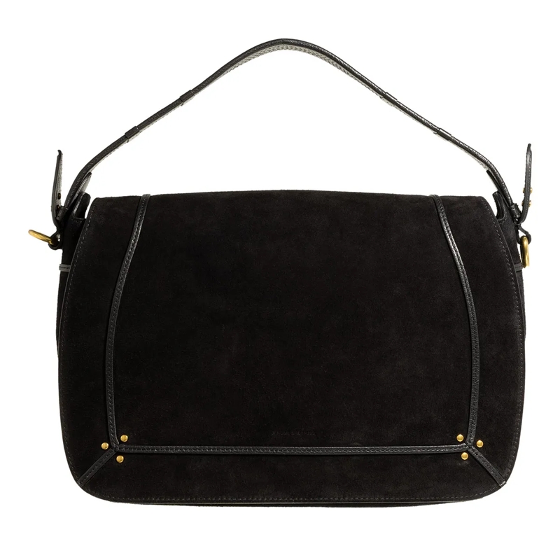Jerome Dreyfuss Messenger Bag Pepito L Split Suede Noir
