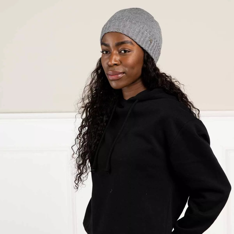 Lauren Ralph Lauren Mütze Cuff Hat Cold Weather Charcoal Silver(Image 2)