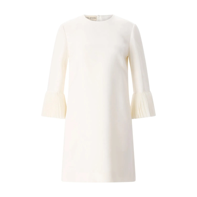 Valentino Garavani Minikleid Minikleid aus Wolle und Seide weiß