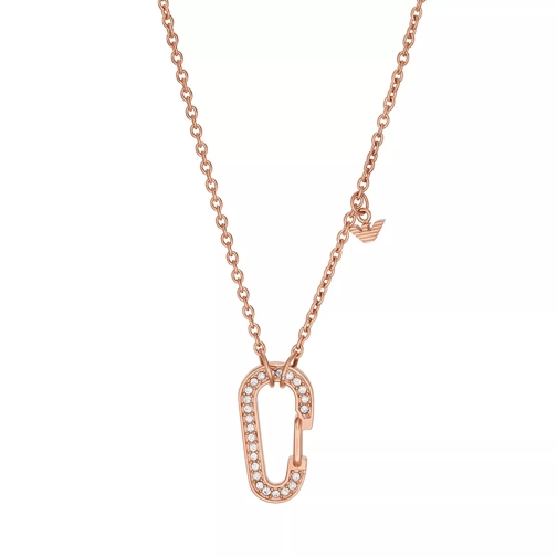 Emporio Armani Stainless Steel Chain Necklace Rose Gold Kurze Halskette