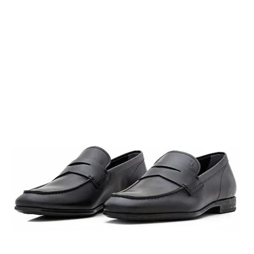 Tod's Leather Loafers Black Laars