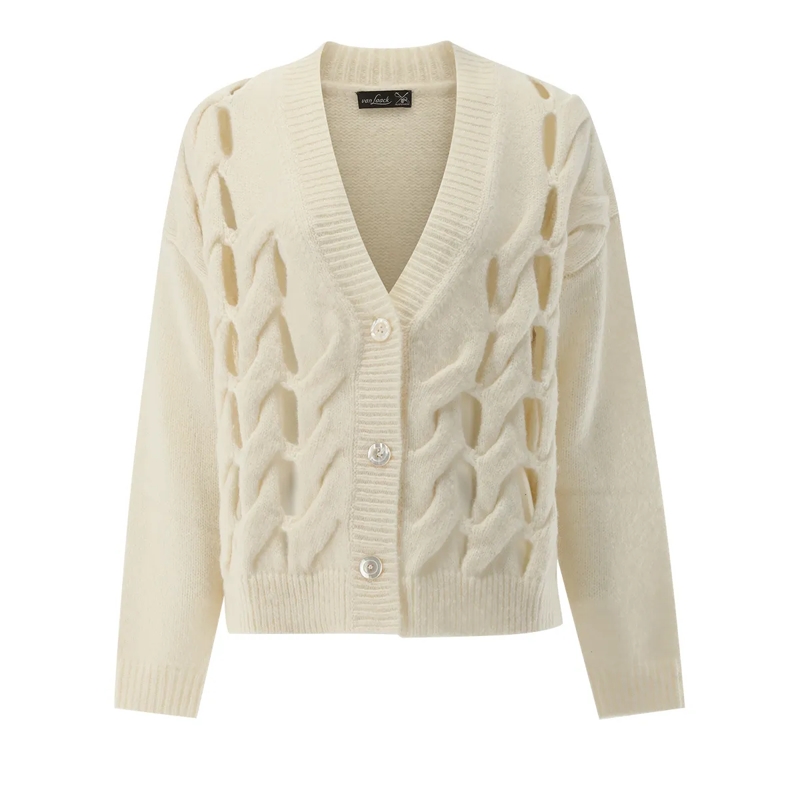 VAN LAACK Strickjacke Jacke Uni beige