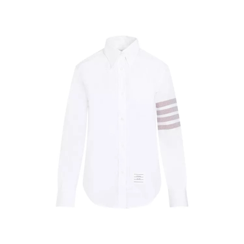 Thom Browne White Cotton Easy Fit Point Collar Shirt White 