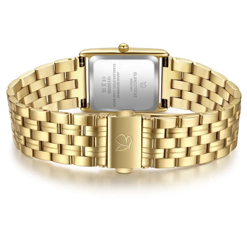 Glanzstücke München Automatikuhr Damen Armbanduhr Edelstahl gold(Image 5)