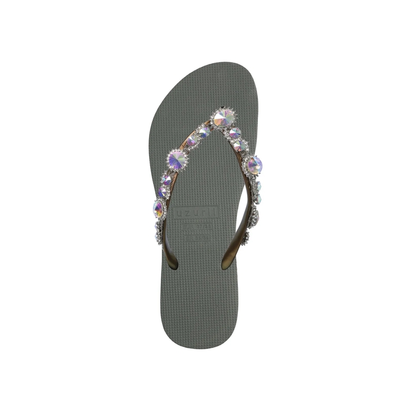 UZURII Flip Flops Zehentrenner Chrystal Marilyn dunkel-grün(Image 3)