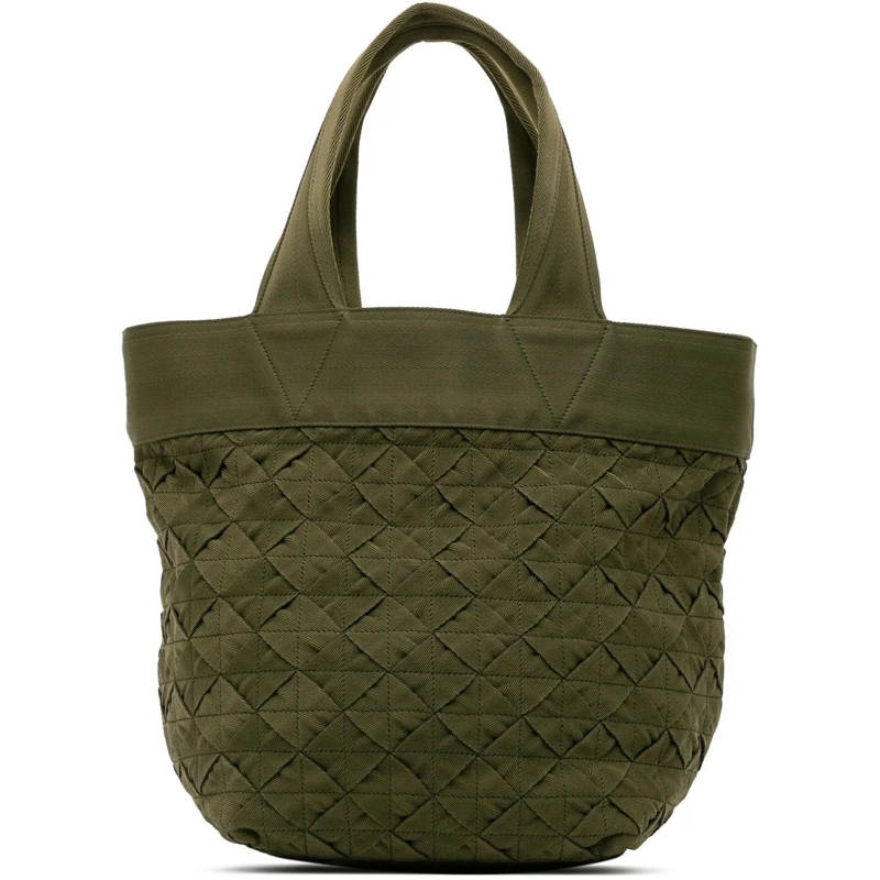 Bottega Veneta Shopper Canvas Intrecciato Tote grün