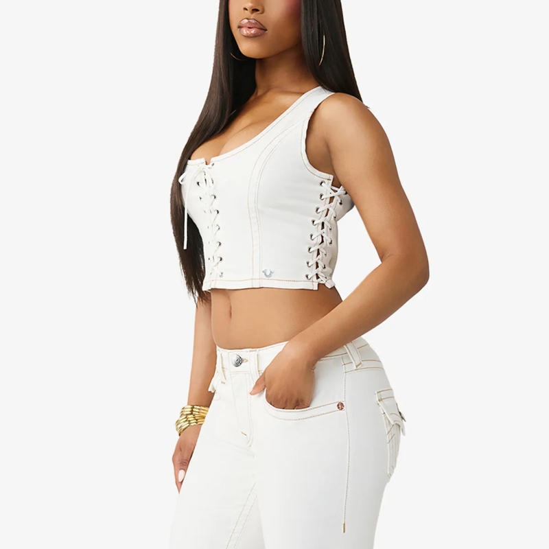 True Religion Top Denim-Top offwhite(Image 3)
