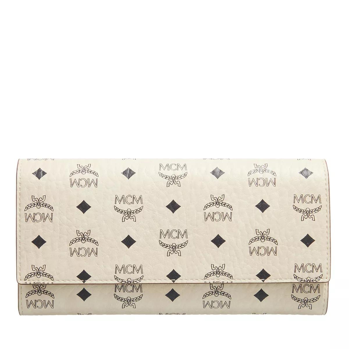 | Beige Aren Large Tri-Fold MCM Portemonnaie Continental Visetos