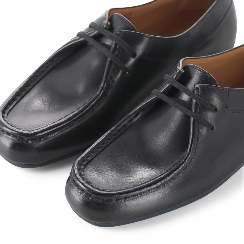 Jil Sander Schnürschuhe Schnürschuhe Hood aus Leder schwarz(Image 4)