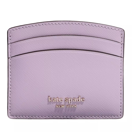 Kate Spade New York Spencer Leather Saffiano Card Holder Leather Violet Mist Porta carte di credito