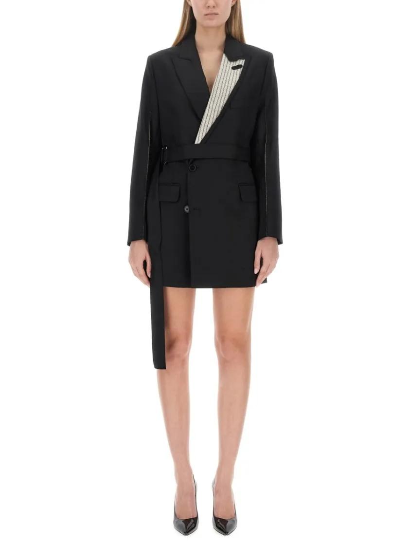 Thumbnail - Victoria Beckham - Double-Breasted Mini Dress - Größe 8 - schwarz