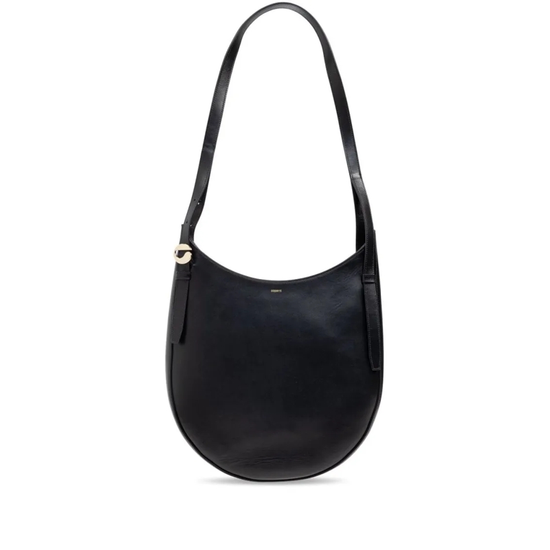Coperni Schultertasche Curved Black Calf Leather Shoulder Bag Black