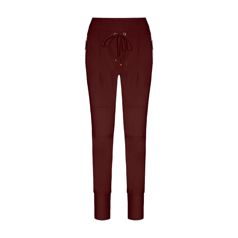 Raffaelo Rossi Pantalons décontractés Jersey-Hose Candy Dunkelrot