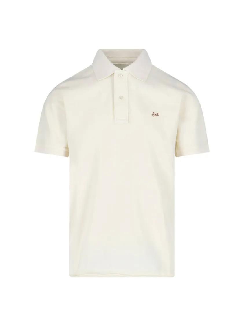 Thumbnail - Erl - Logo Polo Shirt – Ivory - Größe XL - beige