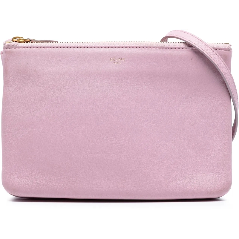 Celine Schultertasche Small Lambskin Trio Crossbody rose