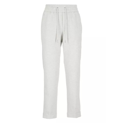 Peserico Grey Woolrich Cotton Pants White 